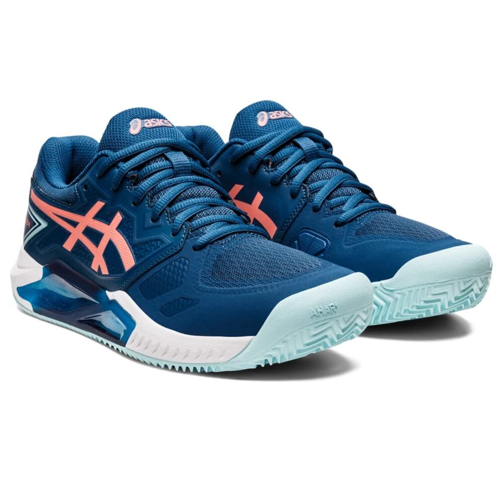 Asics GEL-CHALLENGER 13 Clay Women Tennis Shoes LIGHT INDIGO/GUAVA Size US 9.5 B
